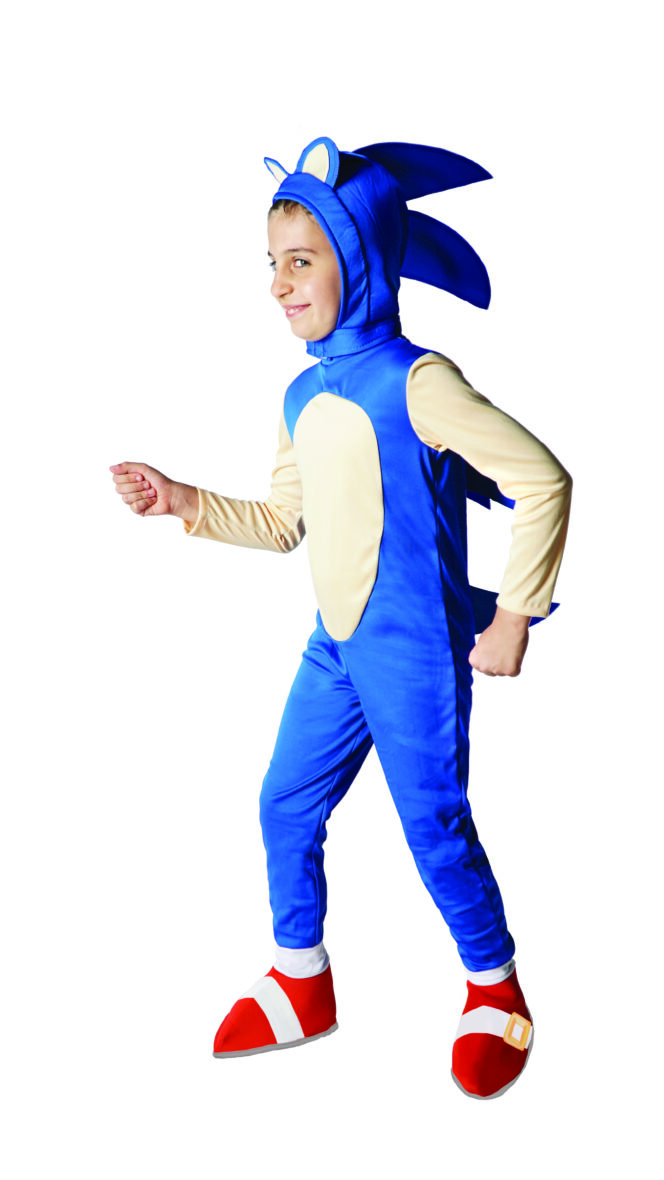 COSTUME SONIC the hedgehog taglia 5-7 ANNI