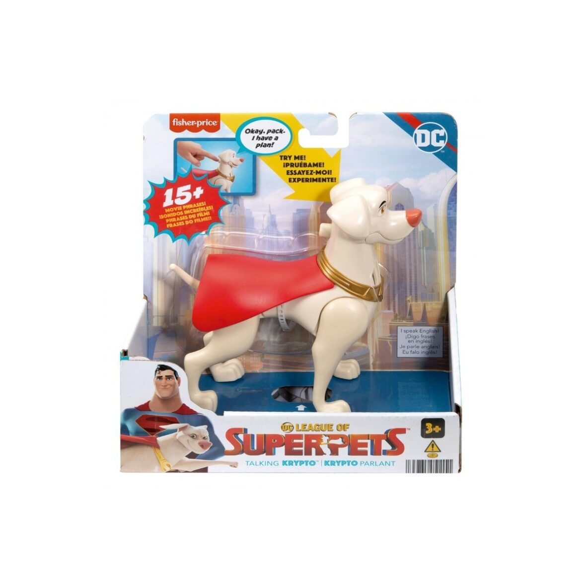 KRYPTO DC LEAGUE OF SUPER-PETS CON SUONI FISHER-PRICE 20CM