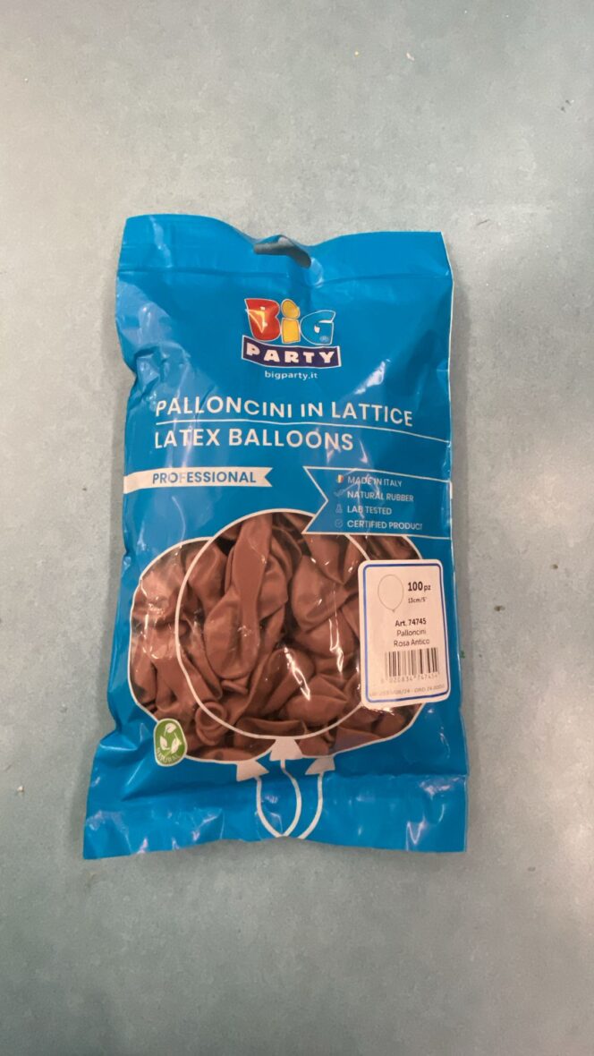 BUSTA PALLONCINI 5″ 13 CM ROSA ANTICO