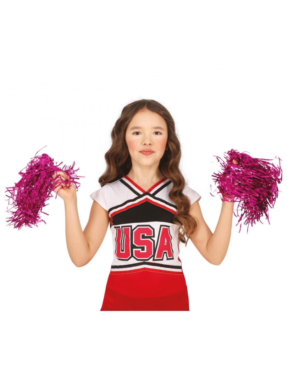 POM POM METALLIZZATI FUCSIA