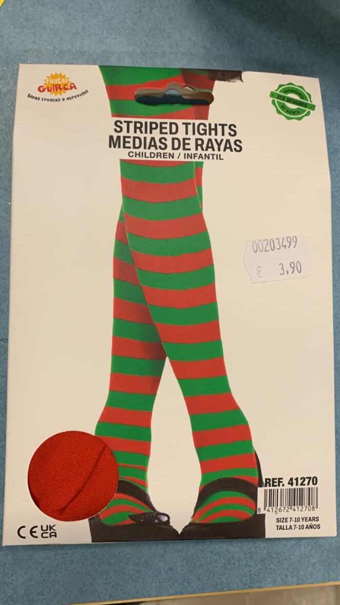COLLANT A RIGHE ROSSE E VERDI
