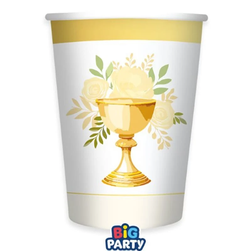 Bicchiere di Carta 250ml per Prima Comunione “Holy” 6pzg